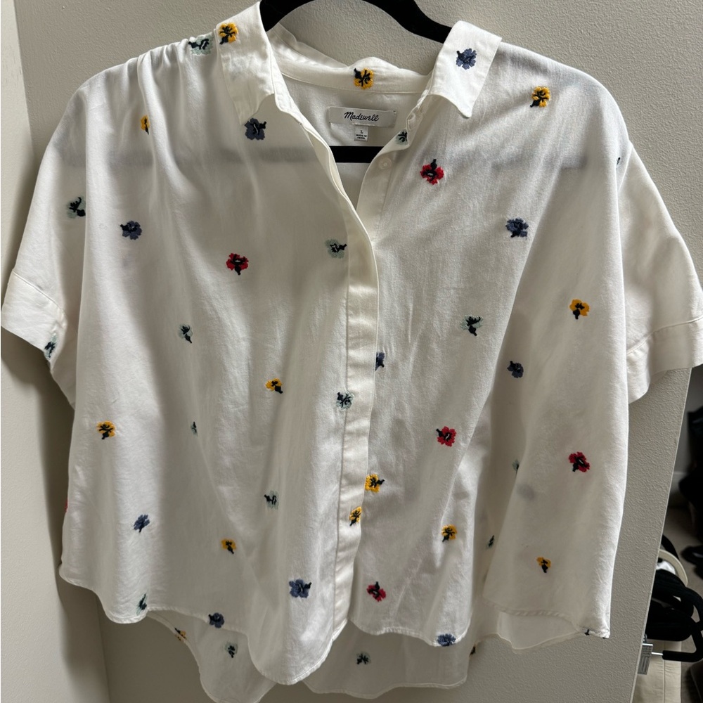 Madewell L white button down